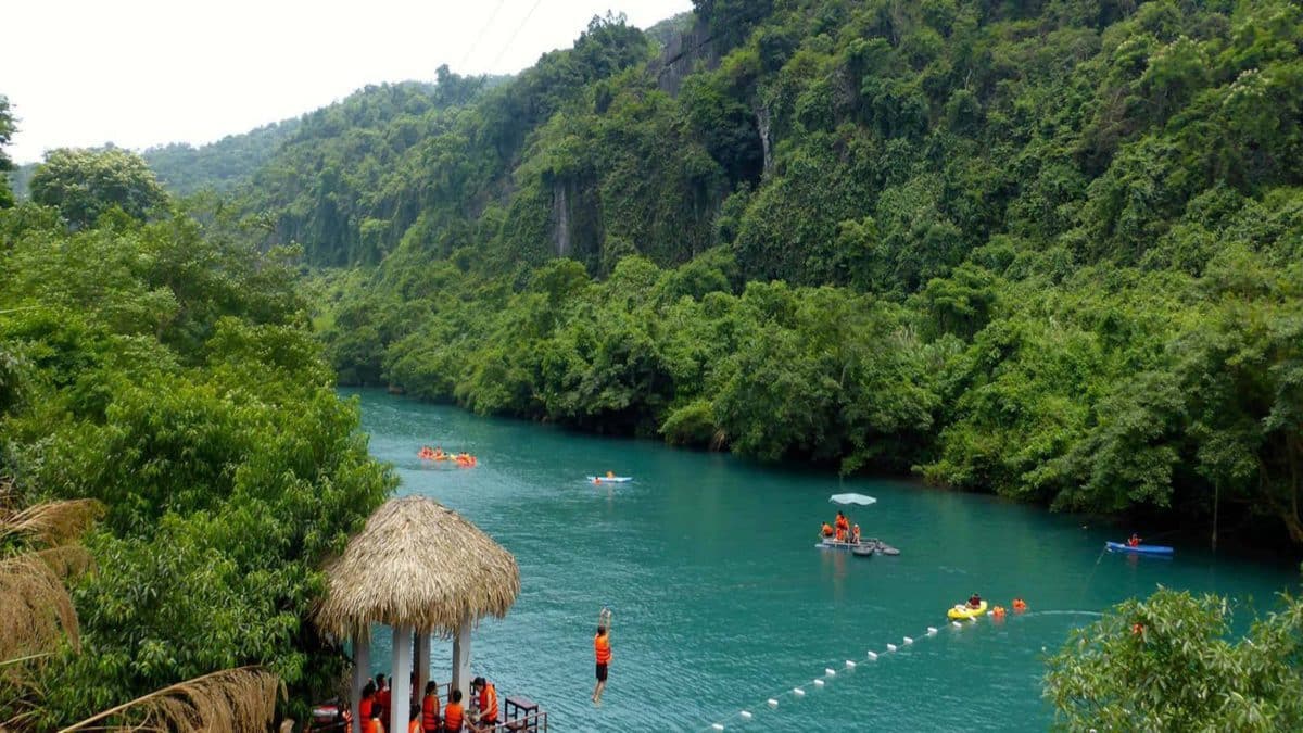 Enter Phong Nha Cave by kayak e1532943729420 Top Vietnam Motorcycle Routes from North to South for Adventurous Riders