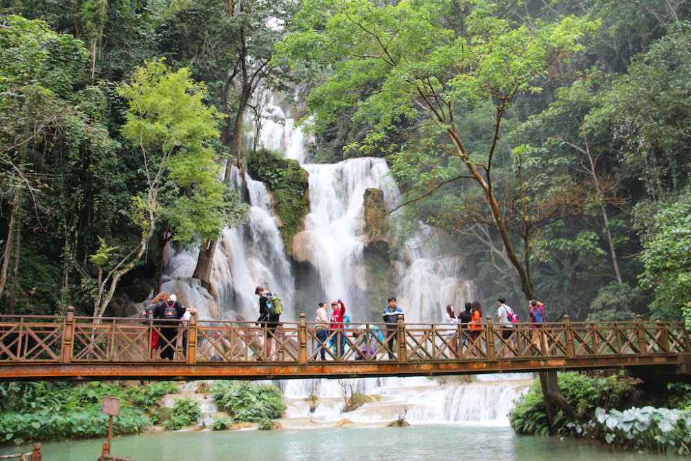 Kuang Si Waterfall LUXURY LAOS DIRT BIKE TOUR FROM WEST TO EAST
