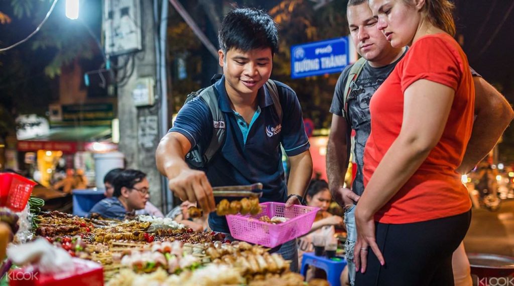 hanoi food tour HANOI MOTORBIKE TOUR WITH NIGHT LIGHTS AND FOODS